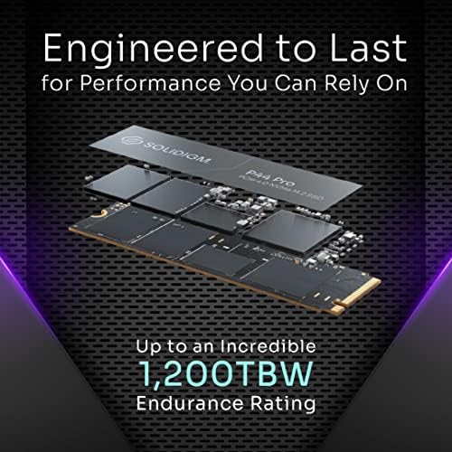 Solidigm ™ P44 Pro Série 2TB PCIE GEN 4 NVME 4.0 X4 M.2 2280 3D NAND Solid State Drive, Leitura/gravação Velocidade