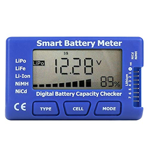 Hilitand Digital Battery Medidor com LCD Backlit Display 5 em 1 Smart Digital Battery Capacidade Verificador de Lipo/Life/Li/Nimh/NICD
