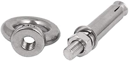 Parafusos de expansão x-Dree m8x70mm, parafusos de ancoragem de gancho fechado 2pcs para tijolo de concreto de parede (Tornillos de