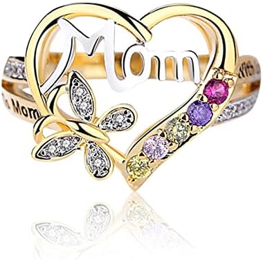 Anéis para mulheres 2023 Presentes de aniversário Mamãe amor temperamento anel de moda anel de diamante da mãe anéis de