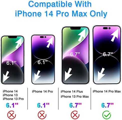 Protetor de tela fosco FAKCI Compatível para iPhone 14 Pro Max [6,7 polegadas] Anti-Glare e Anticans impressão de vedação de vidro temperado