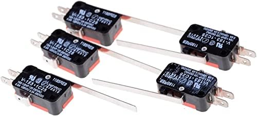 Gibolea Micro Switches 5pcs/lote V-153-1c25 Comutadores limitados Tipo de alavanca de dobradiça longa Tipo de alavanca