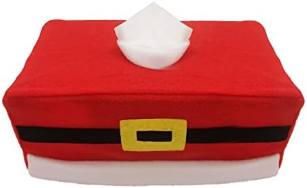 Caixa de tecido Zarsio Capa retangular Santa/boneco de neve, suporte de papel de papel de papel do suporte de papel