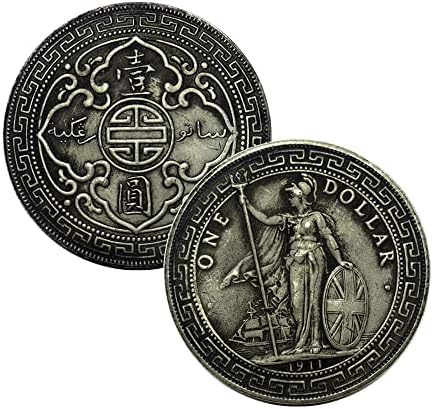 1911 Hong Kong Retro Coin Silver Station Silver Station Moeda Rainha Estrangeira Victoria Coin Silver Round Coin Coin