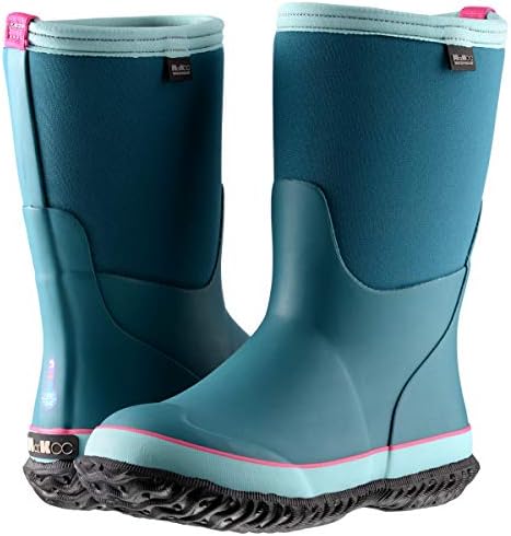 Botas de chuva à prova d'água infantil do McIkcc, botas de neve ricas para meninas para crianças, sola de borracha têxtil