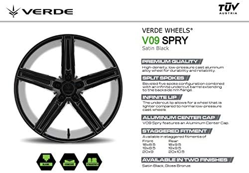 Rodas Verde - V09 Spry Satin Black Wheel 20x9 /5x120mm/+30mm Offset