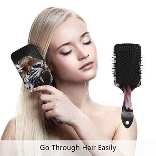 VIPSK Air Cushion Hancht, Tiger preto colorido de plástico, boa massagem adequada e escova de cabelo anti -estática para cabelos secos e úmidos, espesso, encaracolado ou reto