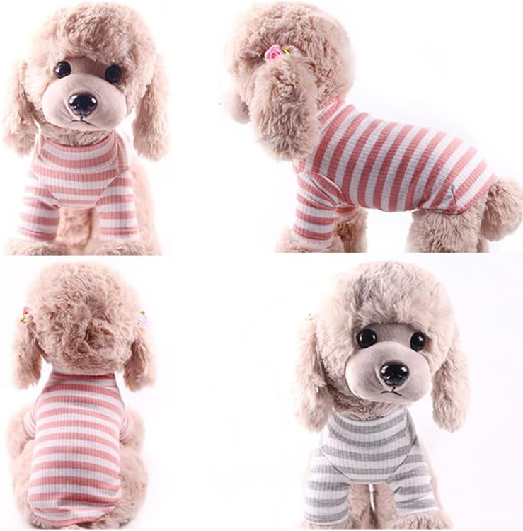 Roupas de estimação de malha quente Classic Stripe Coat Small Menor de camisa de gato de cachorro médio roupas de inverno de pelúcia