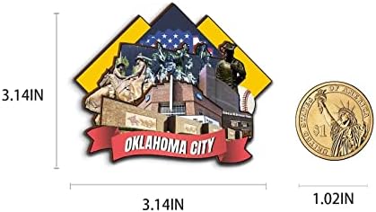 Oklahoma City Oklahoma EUA ímã ímã ímã de madeira 3D Marcos de viagem de viagens de origem