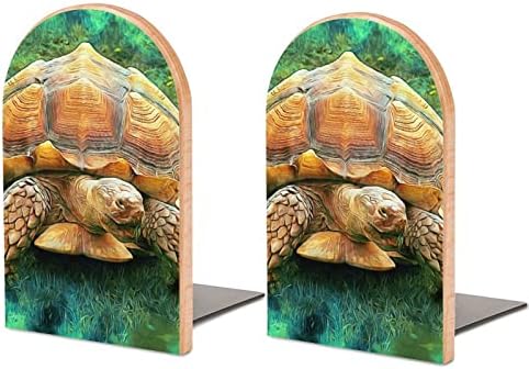 Livro termina a pintura moderna de alterações de tartaruga para prateleiras para realizar livros para livros pesados ​​que não deslizam stoppers wood Decorativo em casa escritório