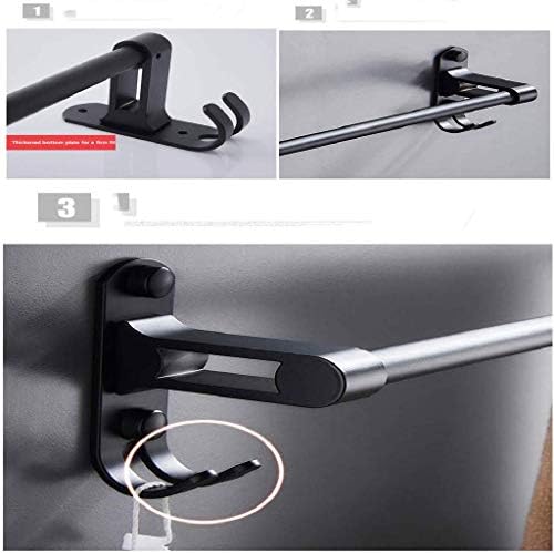 WSZJJ Towel Rack-Bowel Bar com ganchos para banheiro e cozinha, cabide de toalha de aço inoxidável escovada sobre