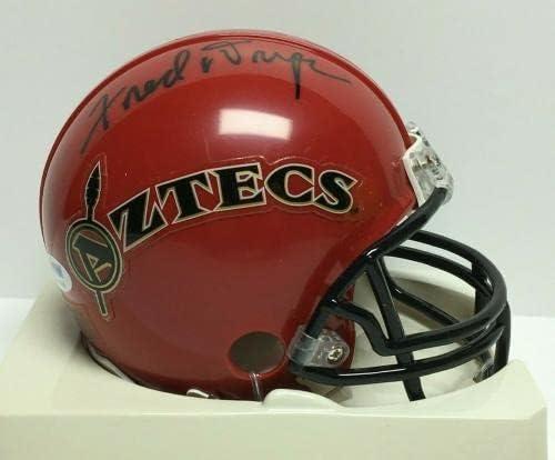 Fred Dryer assinado San Diego State Aztecs Mini -Helmet PSA 3A95634 - Mini capacetes autografados da NFL