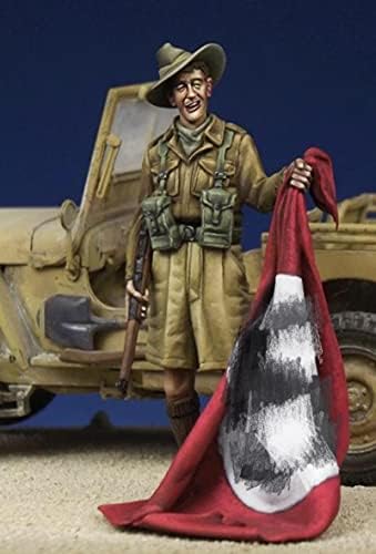 Goodmoel 1/35 WWII Soldier Resin Soldier Model Kit/Soldier Kit Miniature Kit Unactofled e não pintado/TX-3098