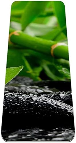 Siebzeh Zen Bamboo Ston Premium Premium Grosso Mat Mat ecológico Saúde e Fitness Non Slip Tapete para todos os tipos de ioga de exercício e pilates
