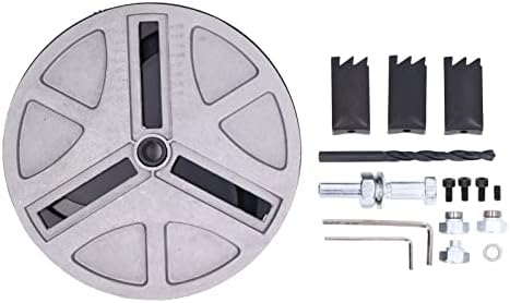 Kit de ferramentas de abridor de orifício redondo de serra ajustável com bit de posicionamento e 3 lâminas de dente