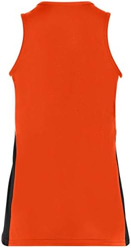 Holloway Sportswear Womens Vertical Singlet L Orange/Black/White