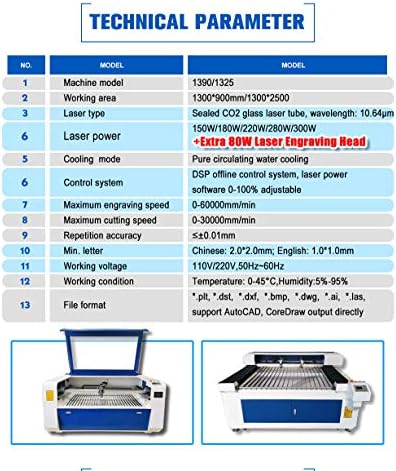 150W RECI W6 e 80W RECI W2 Cutter a laser híbrido 52 '' × 36 '