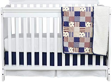 BrandReam Baby Garotos Crians Folhetos de berço de berço folhas de berço bege com estampa de estrela da bandeira americana, folha