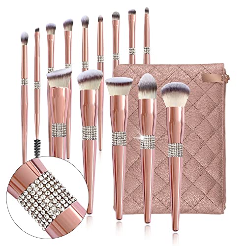 DSHGDJF 10/14PCS Diamond Cosmetic Powder Foundation Bush contorno Shadow Liner Eyelash Tream