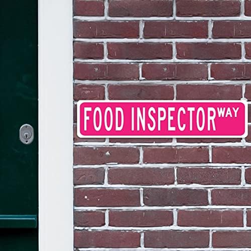 Inspetor de comida Sinais de rua Metal sinal de alimento Decoração de inspetor de alimentos Gift Wall Art Farmhouse Decorativo