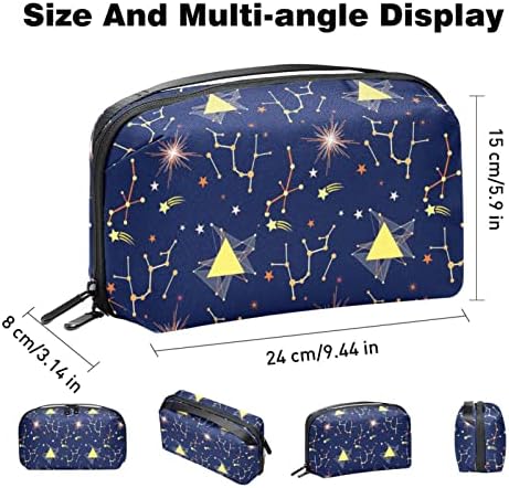 Constellation Galaxy Makeup Bag Zipper Pouch Travel Organizador cosmético para mulheres e meninas