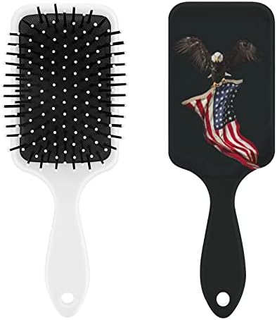 American Flag Eagle Brush Brush Brush Air Cushion Pente para homens Presente de cabelo para homens
