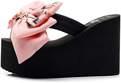 Flippers para mulheres confortáveis ​​chinelos de verão para mulheres mulheres meninas meninas Bowknot Cardias chinelas sandálias