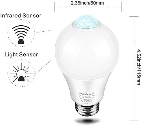 Lâmpadas do sensor de movimento, movimento de 12w PIR ativou o anoitecer para o amanhecer da lâmpada externa Liga automática/desativada,