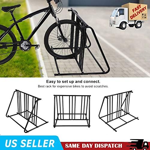 Timmyhouse Bike Rack Stand Stand Bicycle Storage Mount Mount Iron Pipe Cycle Portador grande
