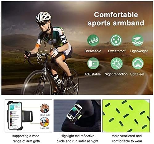 Coldre para Apple iPhone 7 - Braçadeira Flexsport, braçadeira ajustável para treino e correr para o Apple iPhone 7 - Stark Green