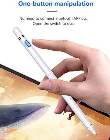 Lápis Stylus Compatível para Apple, caneta de caneta ativa para telas de toque, lápis inteligente de 1,5 mm de 1,5 mm compatível com iPhone iPad Android e a maioria dos tablets em dispositivos de tela sensível ao toque