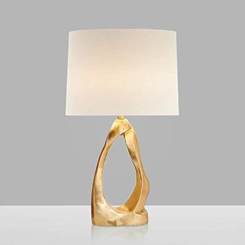 Lâmpada de mesa Ataay, Leitura Lâmpada Lâmpada de mesa de mesa moderna resina dourada lâmpada de cabeceira esculpida