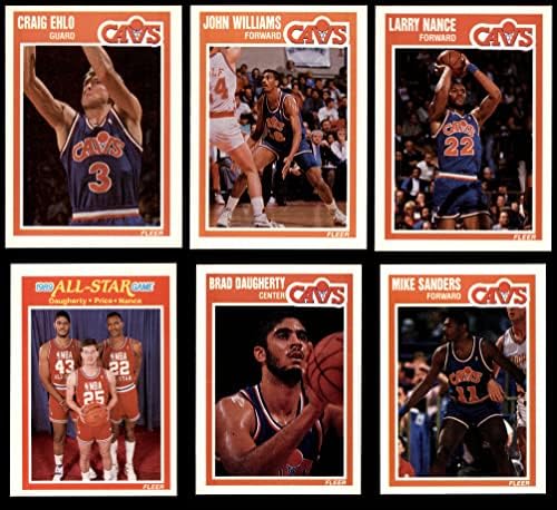 1989-90 Fleer Cleveland Cavaliers quase completo conjunto de equipes Cleveland Cavaliers NM/MT Cavaliers