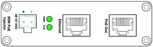 Gigabit Industrial Poe+ Injetor 95W Porta de entrada Ethernet RJ45 para a porta de saída RJ45 Poe- suporta o din-hour e o monte de parede,