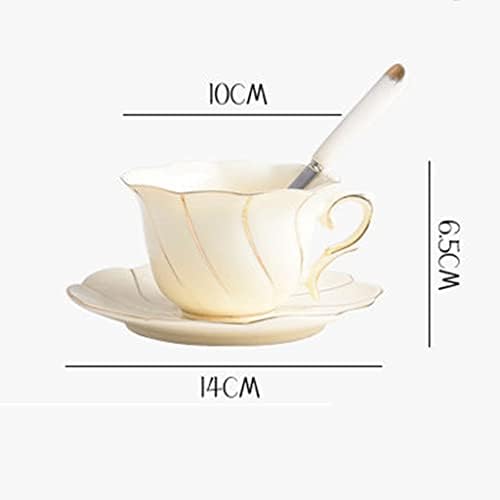 Wionc Cerâmica pintada à mão Cupo de café colher colher retro xícara de cafeteria suprimentos de café da manhã continental colorido