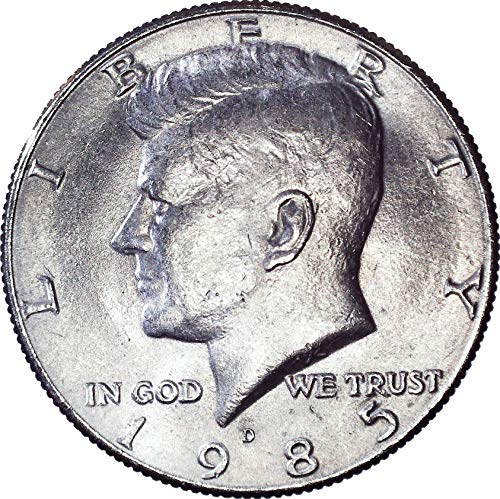 1985 D Kennedy Meio dólar 50c sobre não circulado
