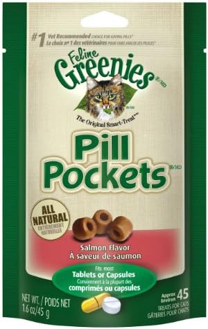 Greenies Pill Pockets Salmon Treats for Cat 45 oz. 1 pk