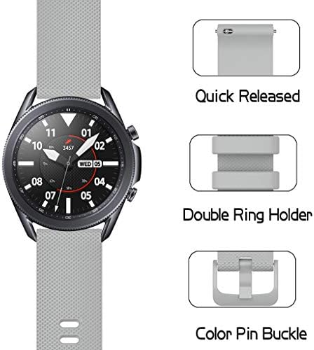 20mm Sport Borracher Band Band para Samsung Galaxy Watch 3 41mm, pulseira de pulseira de silicone para Galaxy Watch