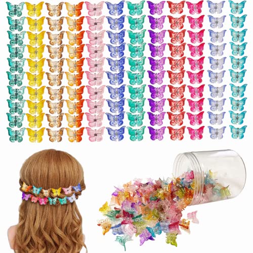 120 PCs Cabelo de cabelo de borboleta, clipes de borboleta para cabelos, clipes de borboleta das meninas dos anos 90, mini clipes