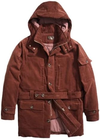 Uktzfbctw jaqueta de lã Corduroy Parkas Outerwear Coat Men Men Jackets de inverno e casacos