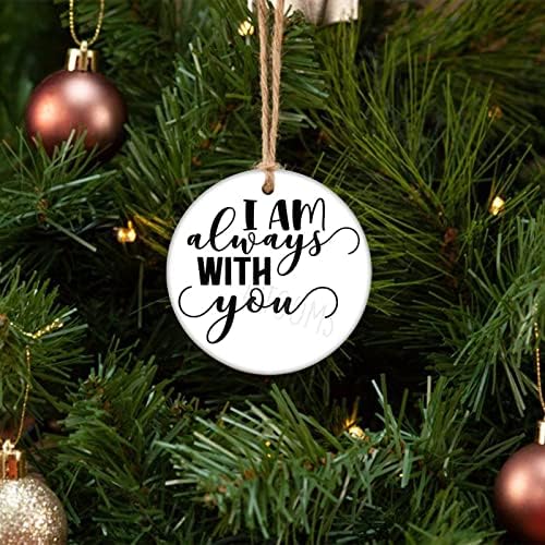Ornamento de cerâmica redonda para a árvore de Natal, cavalo desenhado Ride Ride Cocoa Cookies Decoração de férias de Natal, Feliz Natal 2021 Santa Rena Sleigh Sleigh Housewarming Presente