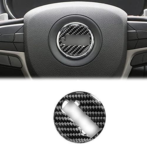 Sunjika Compatível com fibra de carbono Interior emblema logotipo Caps adesivo para Jeep Grand Cherokee Compass 2011-2021