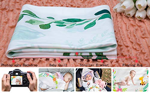 Baby Montal Milestone Blanket Newborn 40x40 polegadas Golfe Photography Blanket Soft Fabric com moldura para bebês