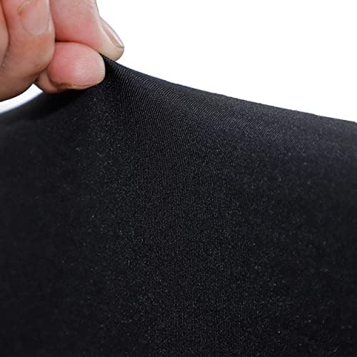Newisher 4 embalagem preta toalha de mesa de mesa elástico spandex cantos redondos de 24x43 polegadas Tampa de mesa para
