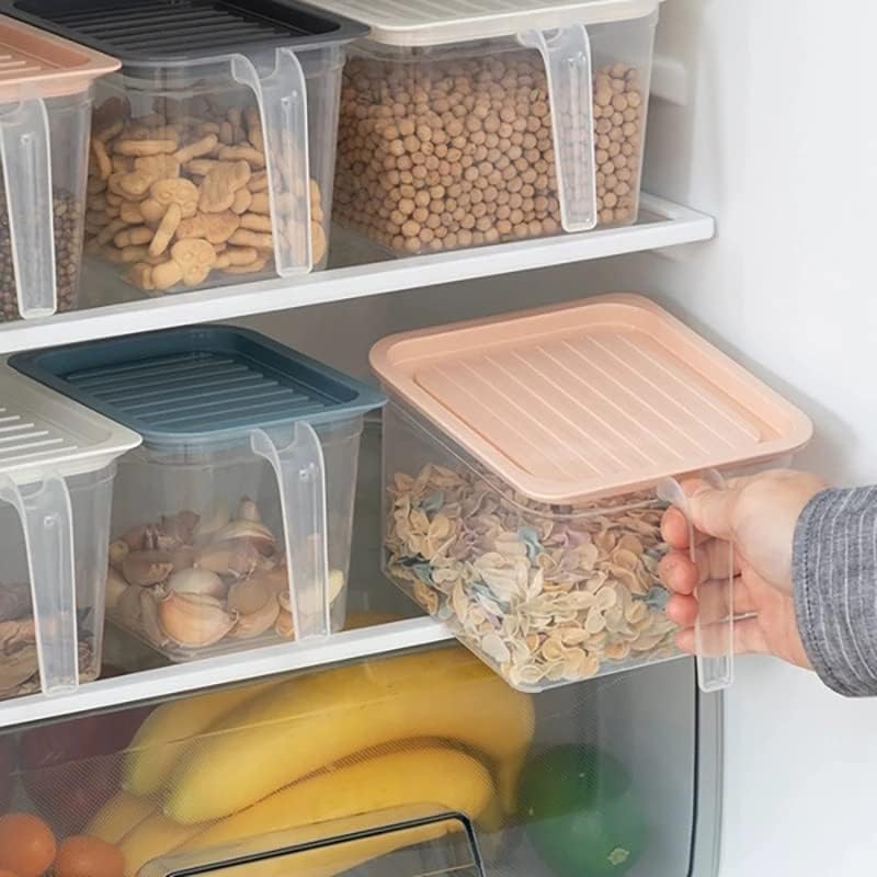 MBBJM Cozinha de geladeira com alça com plástico com alimentos selados e caixa de armazenamento de frutas