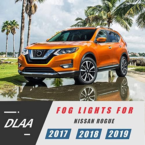 Luzes de nevoeiro dlaa para Nissan Rogue/X-Trail 2017 2018 2019 2020 FOG LAMPLES MONTAGEM SUPLUIÇÃO LENS LENS CLARA