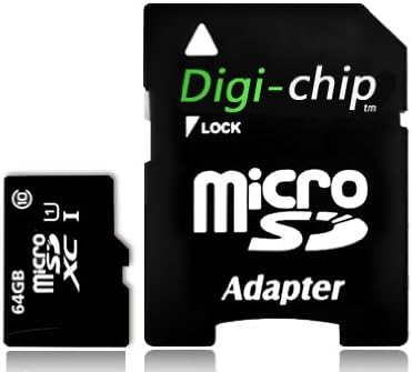 Digi-chip High Speed ​​Speed ​​64 GB Classe 10 UHS-1 Micro-SD Card-feito com chips de memória Samsung-Compatível com telefones celulares