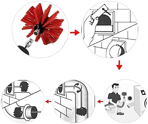 Kit de varredura de gole de cravilha kit de varredura 6/9/12/15 hastes Chimney Limpeza de escova de escova Limpeza de ventilação