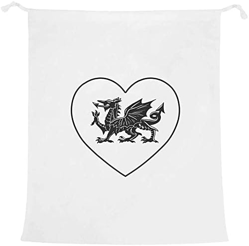 Azeeda 'Welsh Dragon Love Heart' Lavanderia/Bolsa de Lavagem/Armazenamento