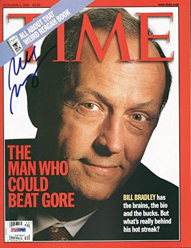 Bill Bradley Authentic assinou 1999 Time Magazine autografou PSA/DNA #L47437